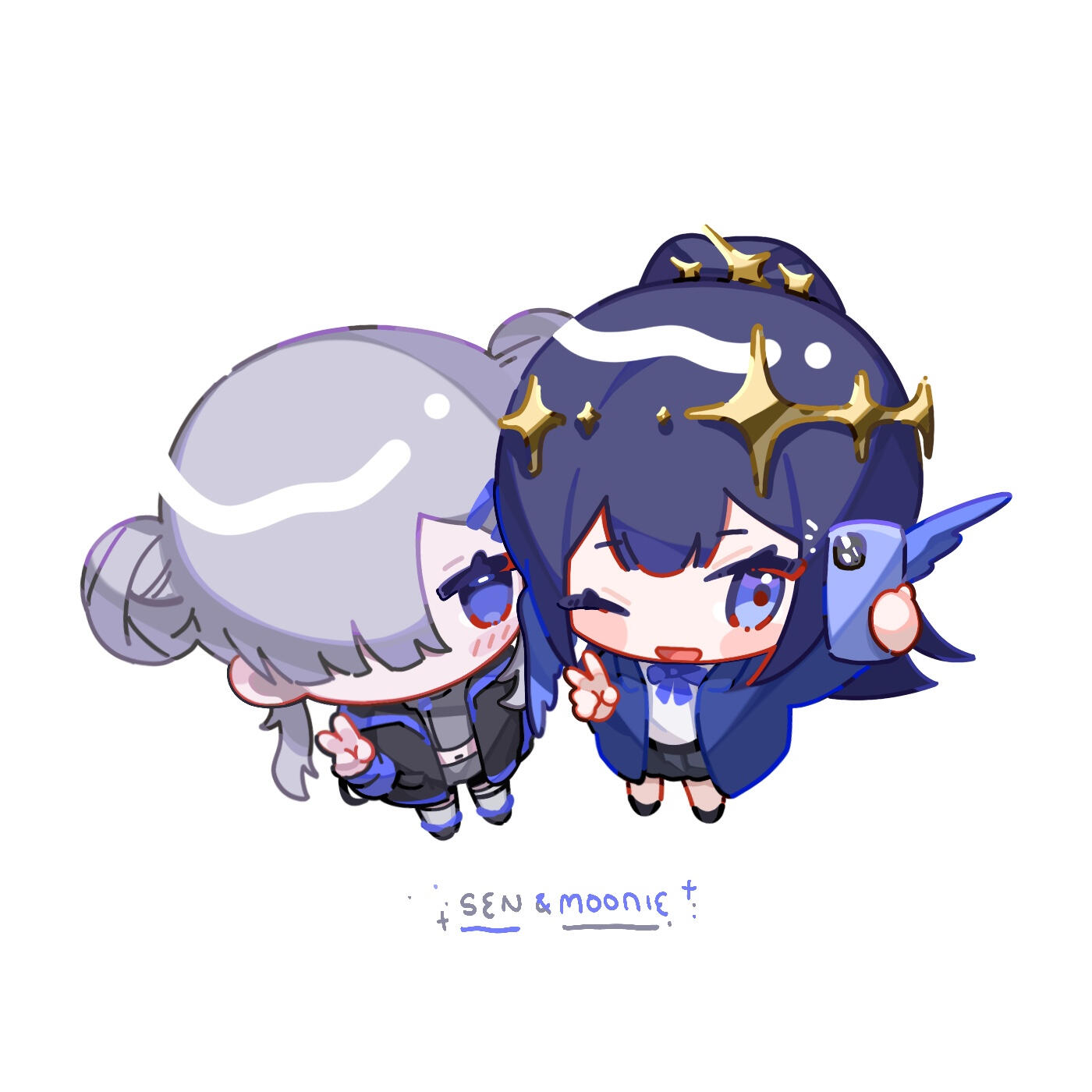 original characters | Sen (@/konmare_) &amp; Moonie