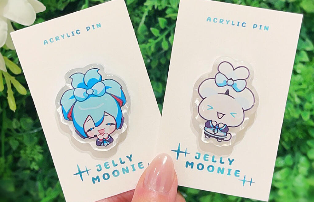 Cinnamoroll & Miku acrylic pin