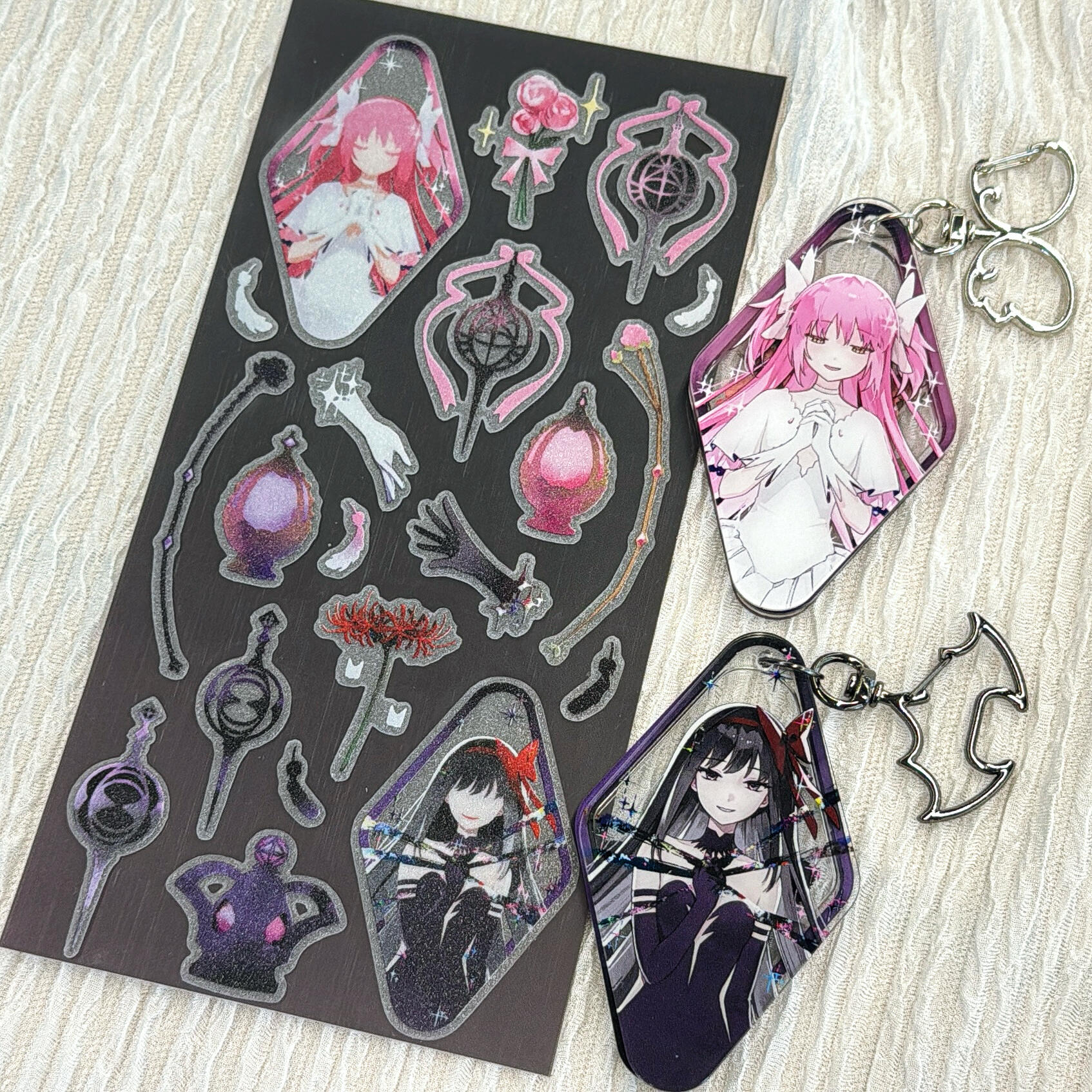 MADOKA MAGICA | DRY FLOWER ACRYLIC CHARMS